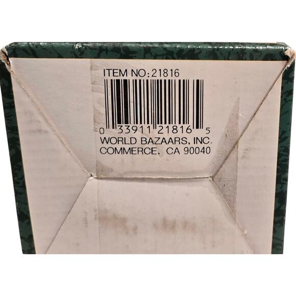 World Bazaars Jade Collection Angel w/Wood Base 5" Resin Original Box - Picture 7 of 8